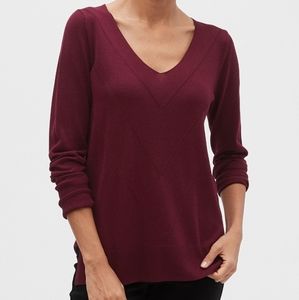 Banana Republic v neck chevron stitch sweater, m
